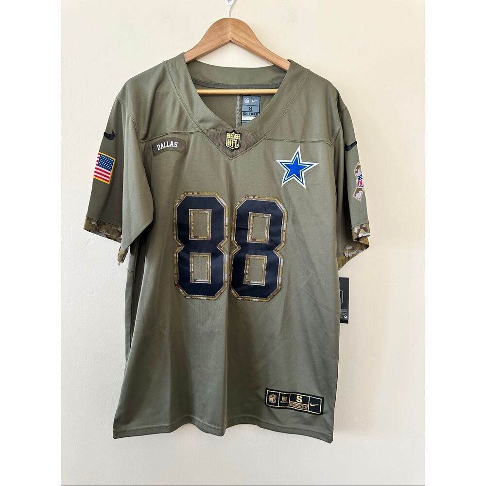 Ceedee Lamb Salute to Service Army Green Dallas Cowboys Jersey Size Small